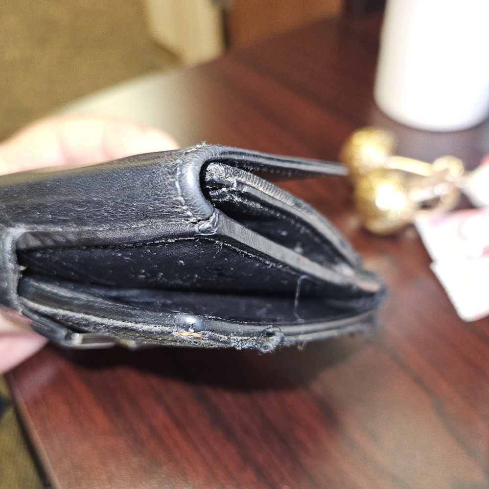 GUCCI Jackie Horse bit leather and canvas compact wallet. Black - Picture 6 of 12